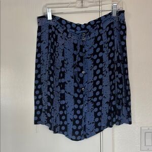 Polka Dot Skirt - Blue and Black